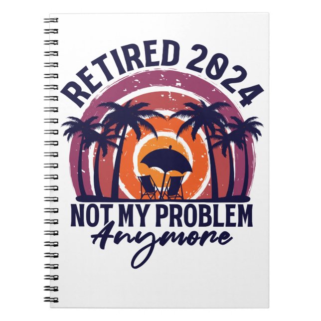 Tillbakadraget 2024 Inte mitt problem längre Pensi Anteckningsbok (Framsidan)