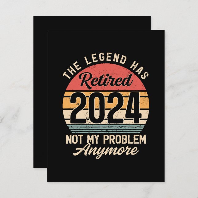 Tillbakadraget 2024 Inte mitt problem längre Tilläggskort (Fram/baksida)