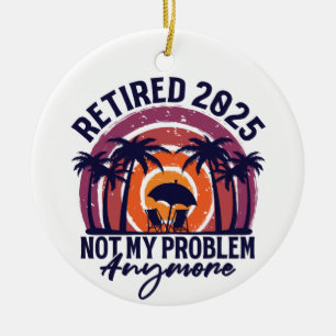 Tillbakadraget 2025 Mitt problem är inte längre Pe Julgransprydnad Keramik