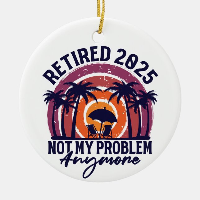 Tillbakadraget 2025 Mitt problem är inte längre Pe Julgransprydnad Keramik (Framsidan)