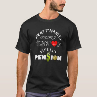 Tillbakadraget,Adjö Hej Pension Funny Retire T Shirt