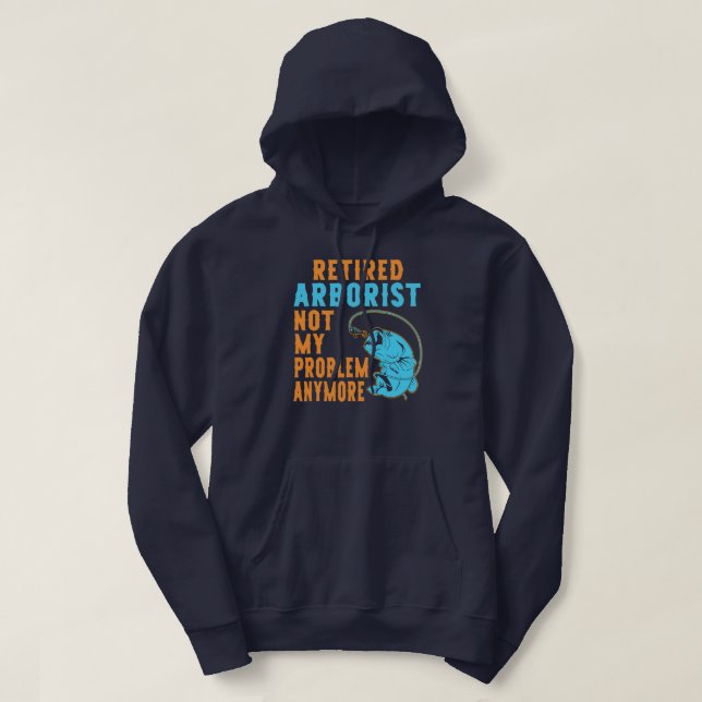 Tillbakadraget arboristiskt fiske Älskare Pension  Hoodie (Design framsida)