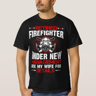 Tillbakadraget brandsläckare under ny ledning t shirt