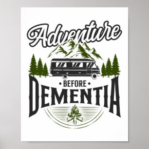 Tillbakadraget Camping Äventyr före dementia Poster
