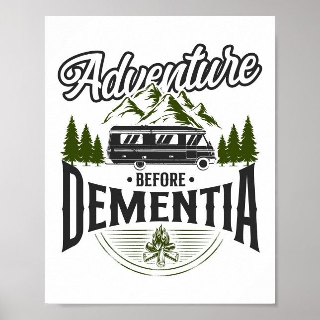 Tillbakadraget Camping Äventyr före dementia Poster (Framsidan)