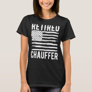 Tillbakadraget Chauffer Profement American Flagga T Shirt