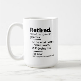 Tillbakadraget definitionsnamn, Pension Gag Gift Kaffemugg