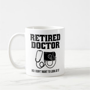 Tillbakadraget Doktor w Stethoscope och Sassy Funn Kaffemugg
