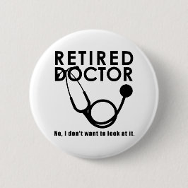 Tillbakadraget Doktor w Stethoscope och Sassy Funn Knapp