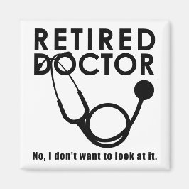Tillbakadraget Doktor w Stethoscope och Sassy Funn Magnet