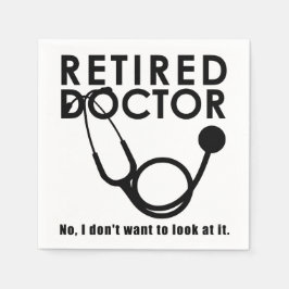 Tillbakadraget Doktor w Stethoscope och Sassy Funn Pappersservett