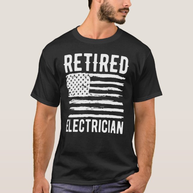 Tillbakadraget Electrician Professional American F T Shirt (Framsida)