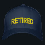 Tillbakadraget Embroized Hat<br><div class="desc">Skrovade gåvor från pension till pensionärerna för att lägga till en liten bit av klass till deras garderob och tillbehör i firande under dessa pension år.</div>