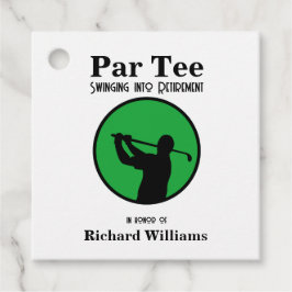 Tillbakadraget Golf Player Swinging in i Pension Gåvor Etiketter