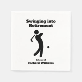 Tillbakadraget Golf Player Swinging in i Pension-m Pappersservett
