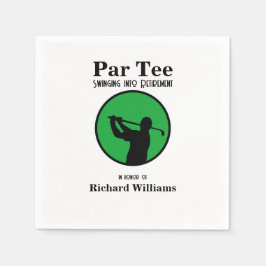 Tillbakadraget Golf Player Swinging in i Pension Pappersservett
