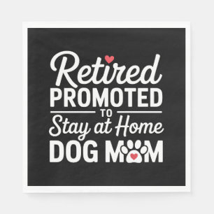 Tillbakadraget Hund Funny Woman med Hund Pappersservett