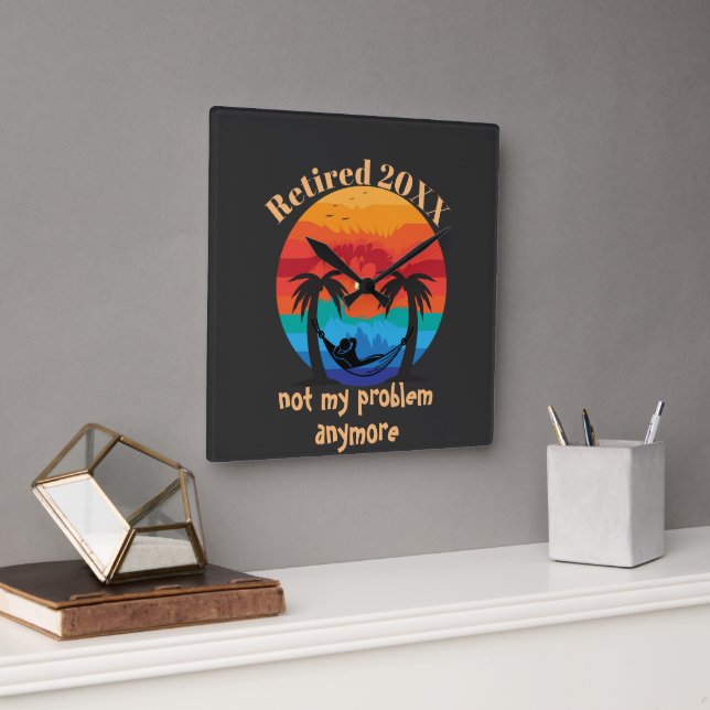 Tillbakadraget/Inte mitt problem längre Hammock Cl Fyrkantig Klocka (Kontor)