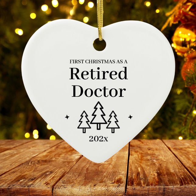 Tillbakadraget julprydnad Doktor Pension Julgransprydnad Keramik (Retired Doctor Retirement Christmas Ornament
)