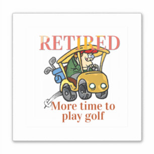 Tillbakadraget, mer tid att spela golf klistermärken