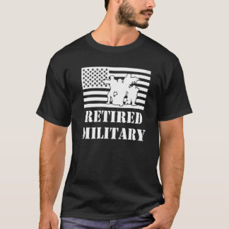 Tillbakadraget militärt pension pension t shirt