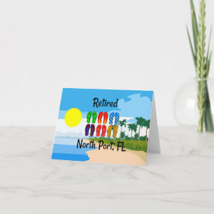 Tillbakadraget, North Port, FL, stranddesign, kort