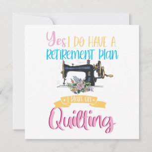 Tillbakadraget Pension Quilt Quilting Crawing Hobb Inbjudningar