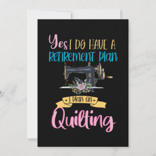 Tillbakadraget Pension Quilt Quilting Crawing Hobb Inbjudningar