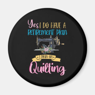 Tillbakadraget Pension Quilt Quilting Crawing Hobb Magnet