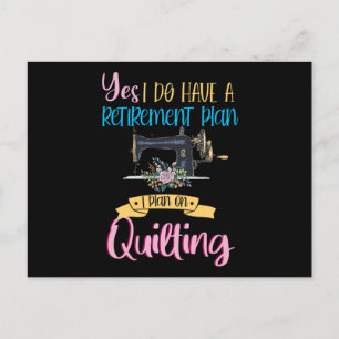 Tillbakadraget Pension Quilt Quilting Crawing Hobb Vykort
