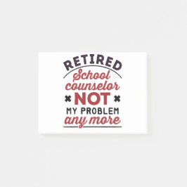 Tillbakadraget skolråd - inte mitt problem längre post-it block