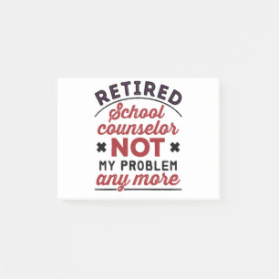 Tillbakadraget skolråd - inte mitt problem längre post-it block