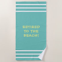 Tillbakadraget till Beach, White Rand, Light Teal
