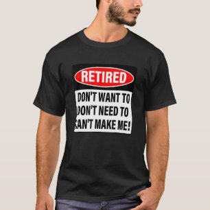 Tillbakadraget vill inte göra mig oskyldig t shirt