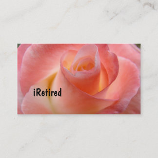 Tillbakadragna Affärskort Rosa ros Blommigt Retröt Visitkort
