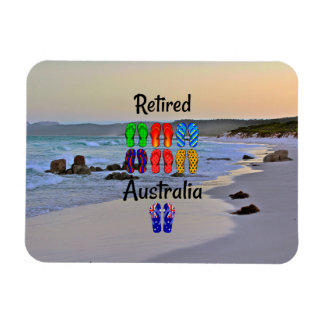 Tillbakadragna Australien, färgfulla flip-flops, Magnet