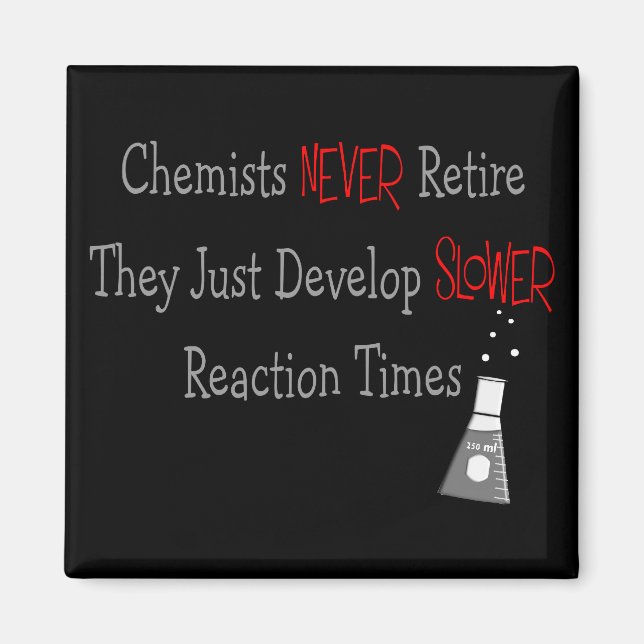 Tillbakadragna chemistiska gåvor magnet (Framsidan)