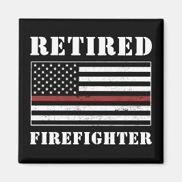 Tillbakadragna Firefighter Thin Red Line Pension-g Magnet