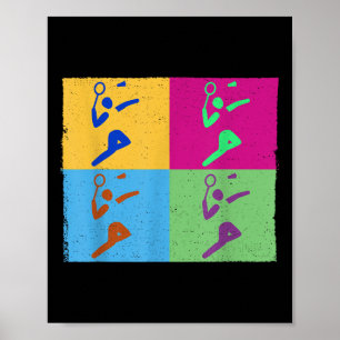 Tillbakagång Spel Shuttle Sport Badmintonracket Fö Poster