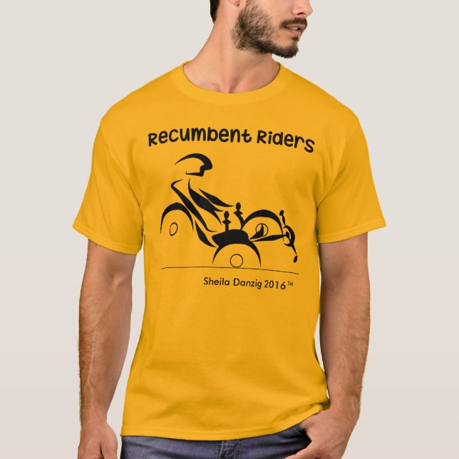 Tillbakalutade ryttare Trikes Tee Shirt (Framsida)