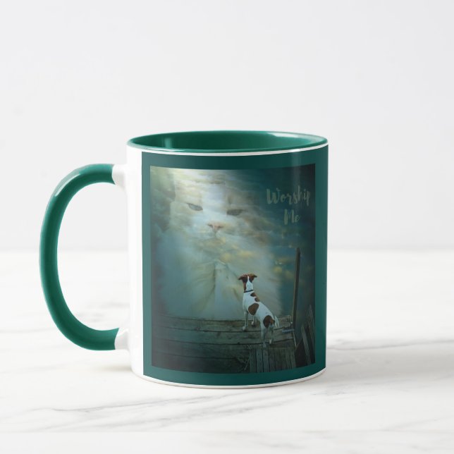 Tillbe mig - kattöverlägsenhetmuggen mugg (Vänster)