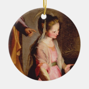 Tillbedjan av barnet, 1597 julgransprydnad keramik