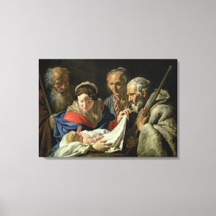 Tillbedjan av den begynna Jesus Canvastryck