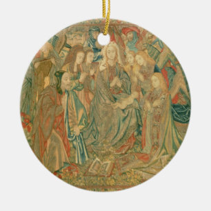Tillbedjan av Kristusbarnet (tapestryen) Julgransprydnad Keramik