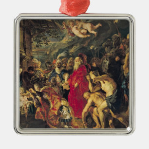 Tillbedjan av magina, 1610 julgransprydnad metall
