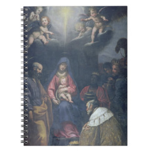 Tillbedjan av magina, 1629 (olja på kanfas) anteckningsbok