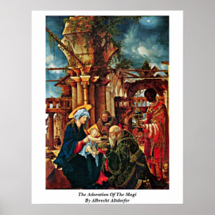 Tillbedjan av magina av Albrecht Altdorfer Poster