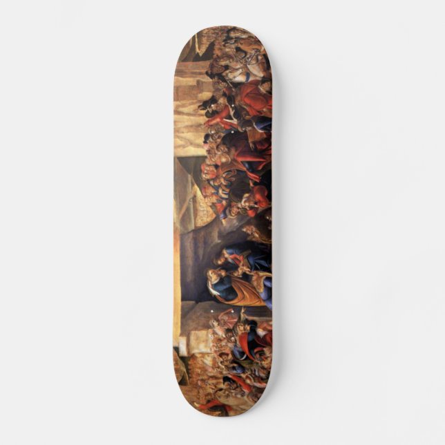 Tillbedjan av magina - Botticelli Mini Skateboard Bräda 18,7 Cm (Framsida)