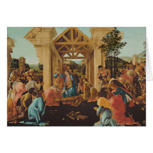 Tillbedjan av magina, c.1478-82 hälsningskort