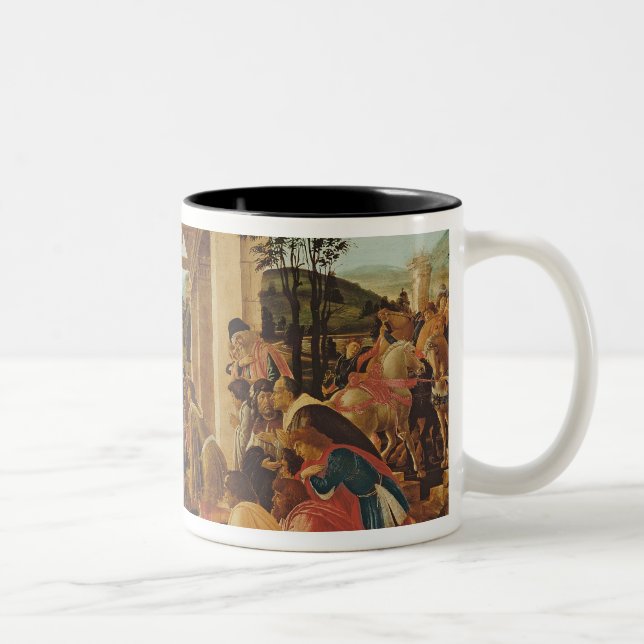 Tillbedjan av magina, c.1478-82 Två-Tonad mugg (Höger)